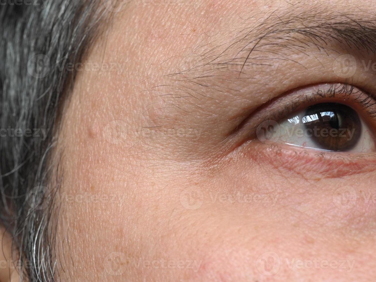 Detail des menschlichen Auges foto
