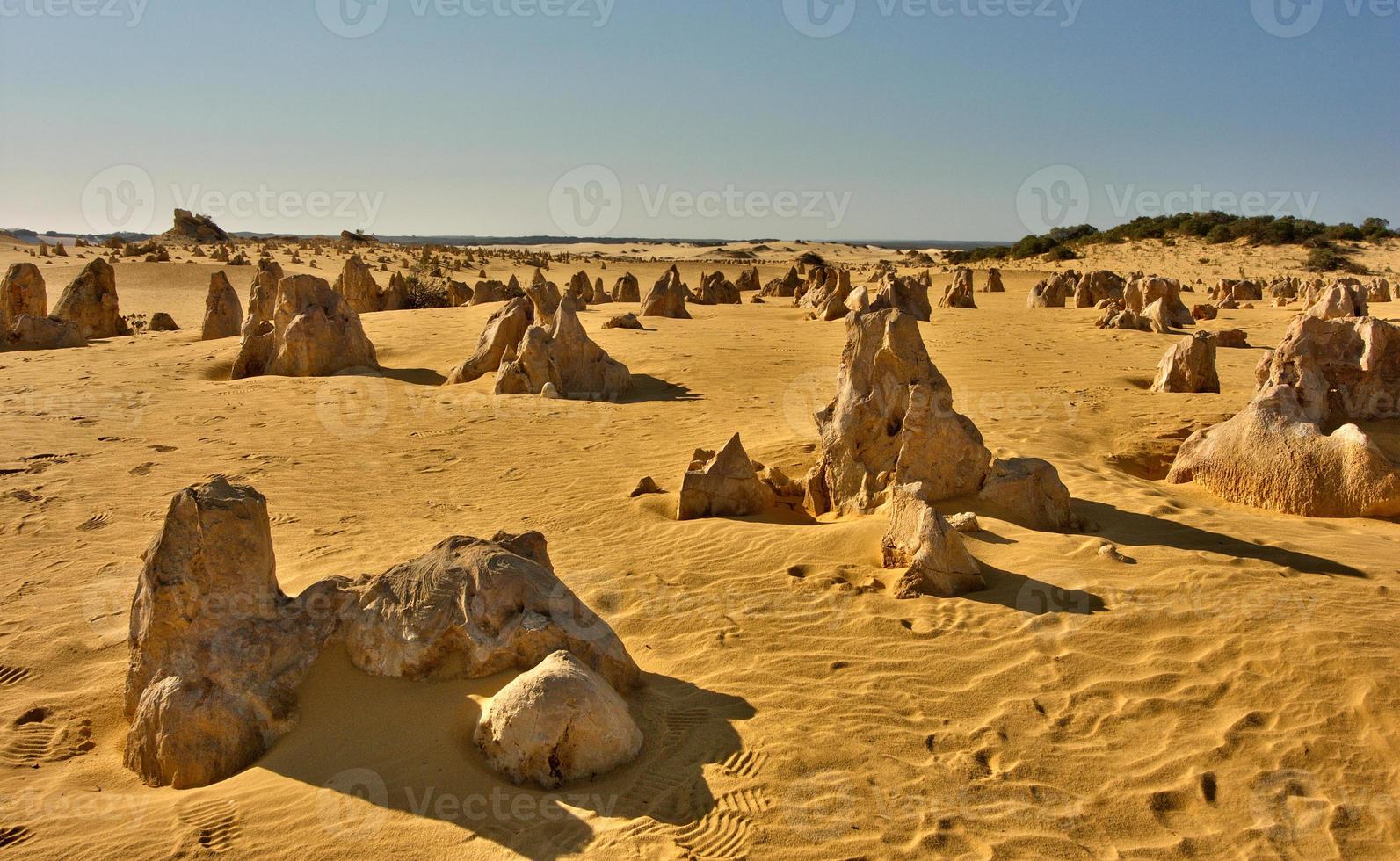 die gipfel des nambung nationalparks sind erstaunliche natürliche kalksteinstrukturen, von denen einige bis zu fünf meter hoch sind. West-Australien. foto