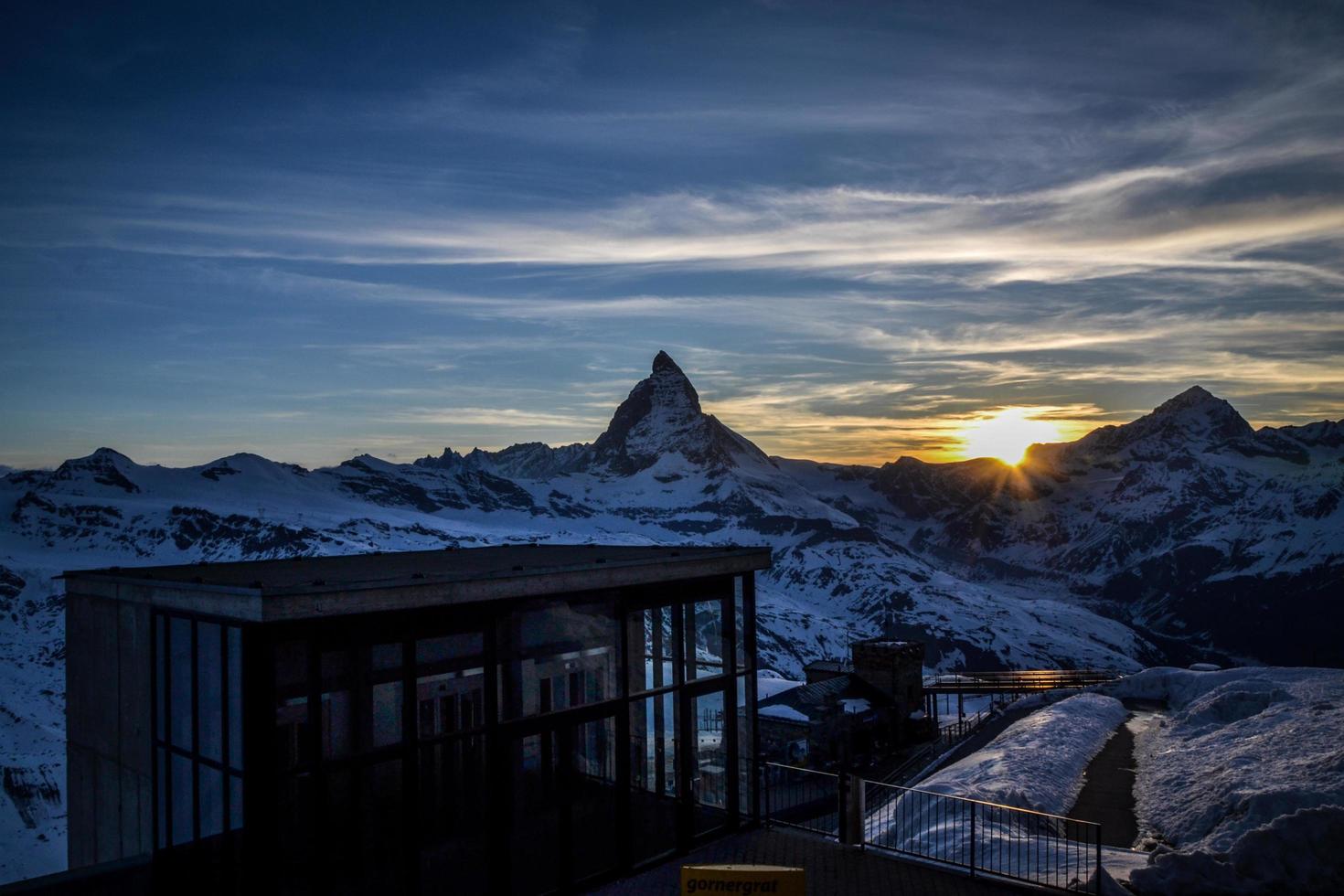 sonnenuntergang vom gornergrat foto