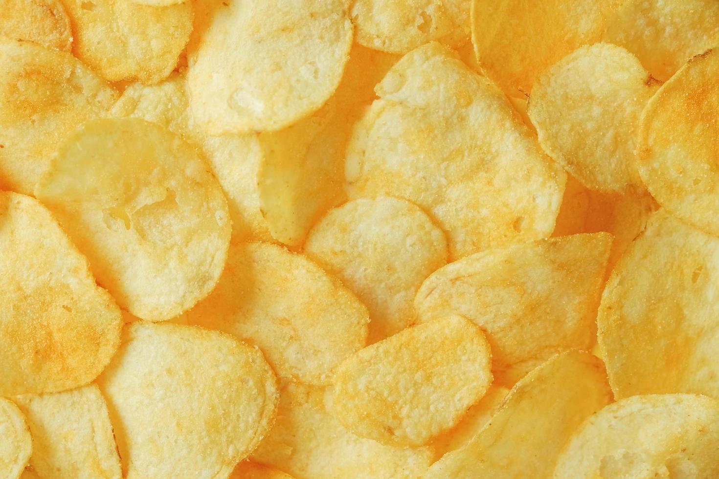 Kartoffelchips Snack als Hintergrundbild Textur Hintergrund foto