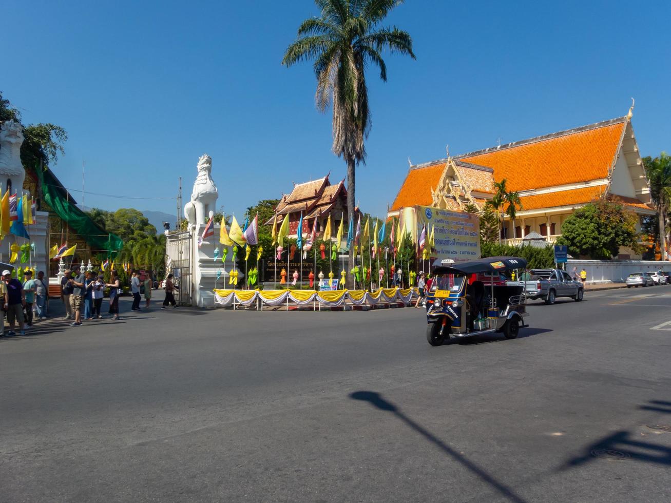 Wat Phra Singh Tempel Chiang Mai Thailand11. Januar 2020Bau von Wat Phra Singh im Jahr 1345, als König Payu der fünfte König der Mangrai-Dynastie Pagode für Vater Kham Khu Foo baute. foto