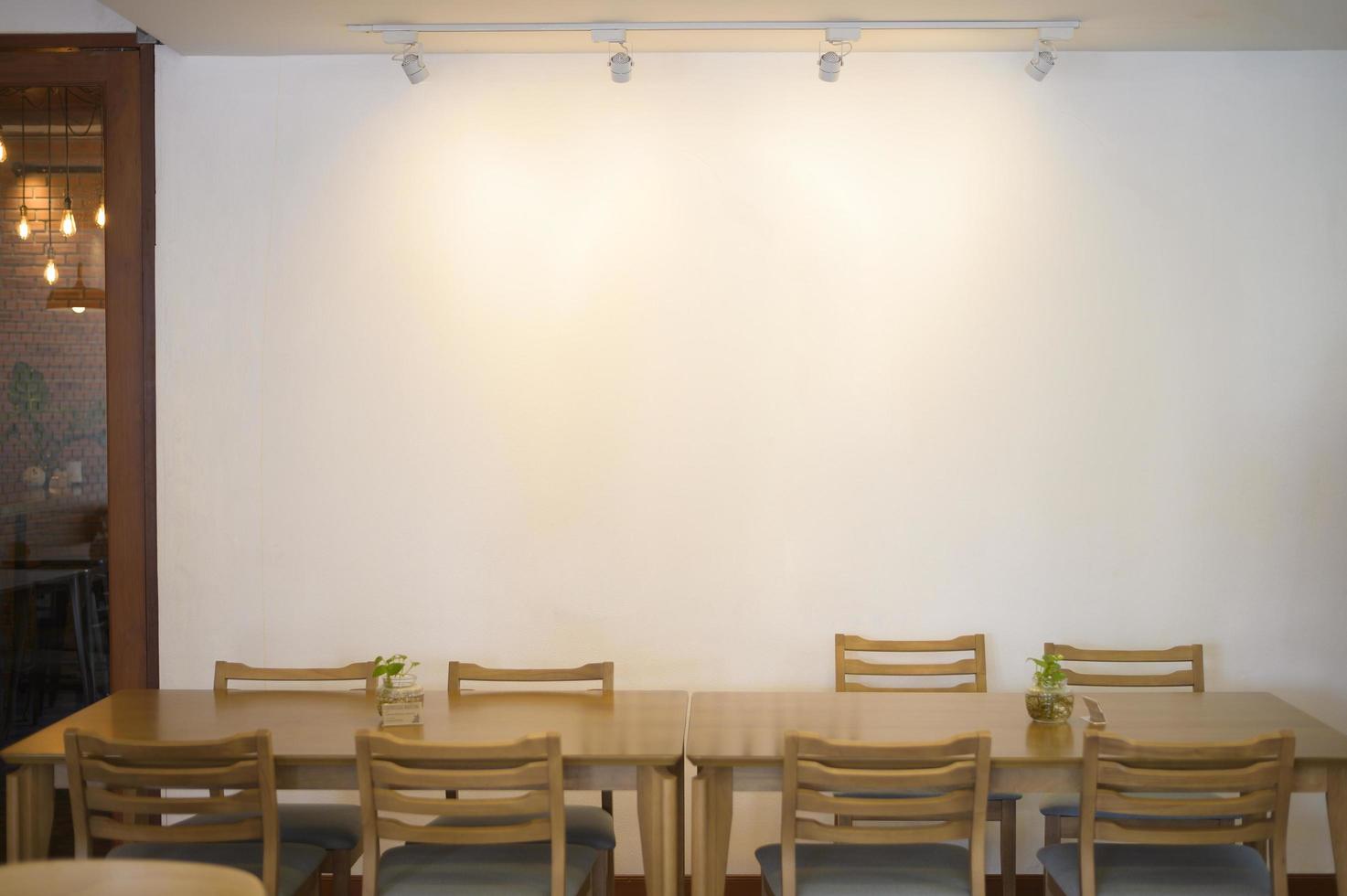Konzeptdekoration des modernen Cafés, Innenarchitektur foto