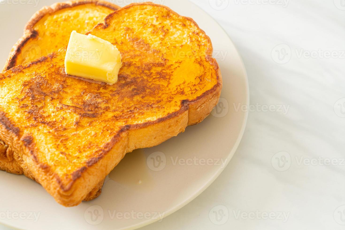 French Toast mit Butter und Honig foto