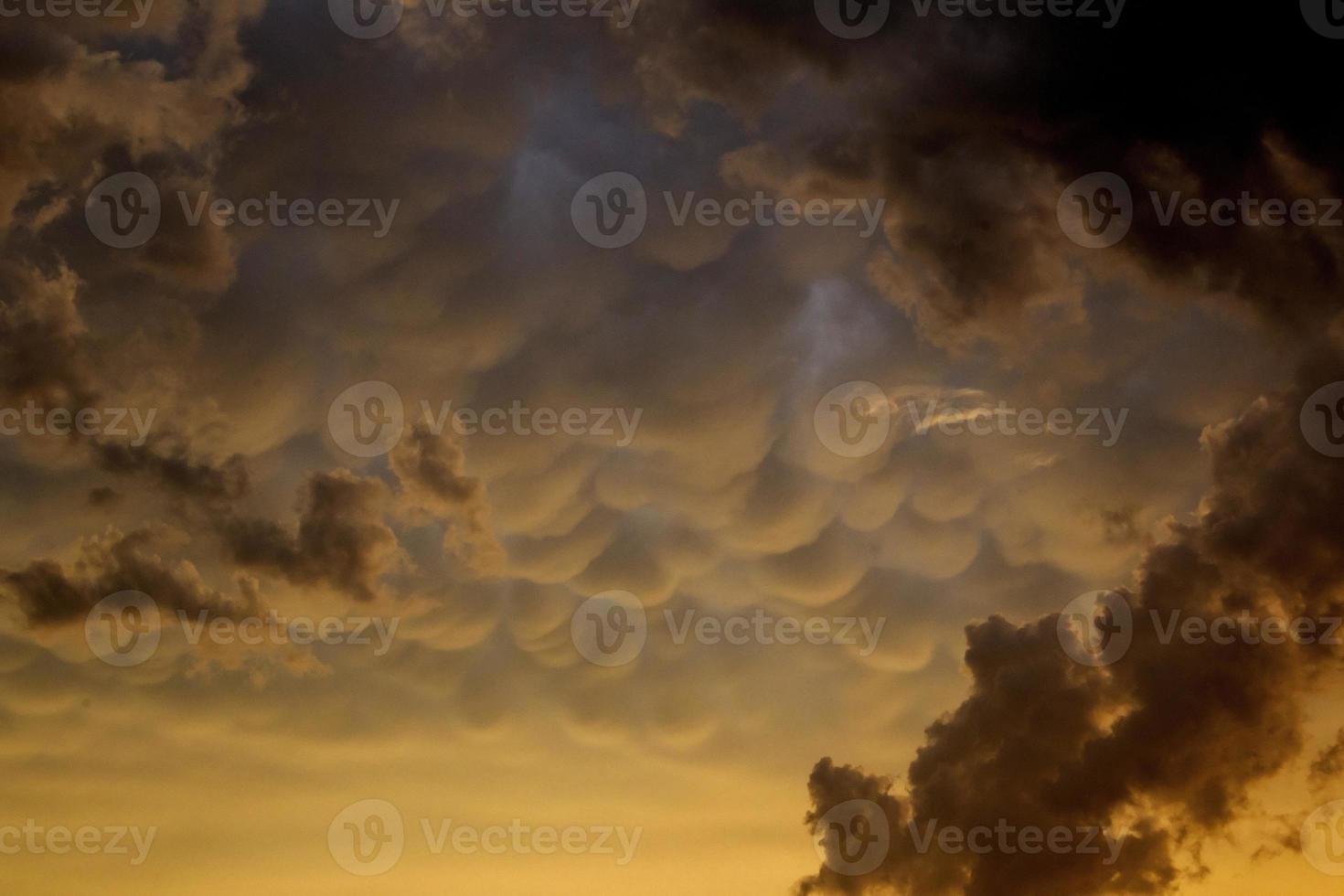 Prärie Gewitterwolken Sonnenuntergang foto