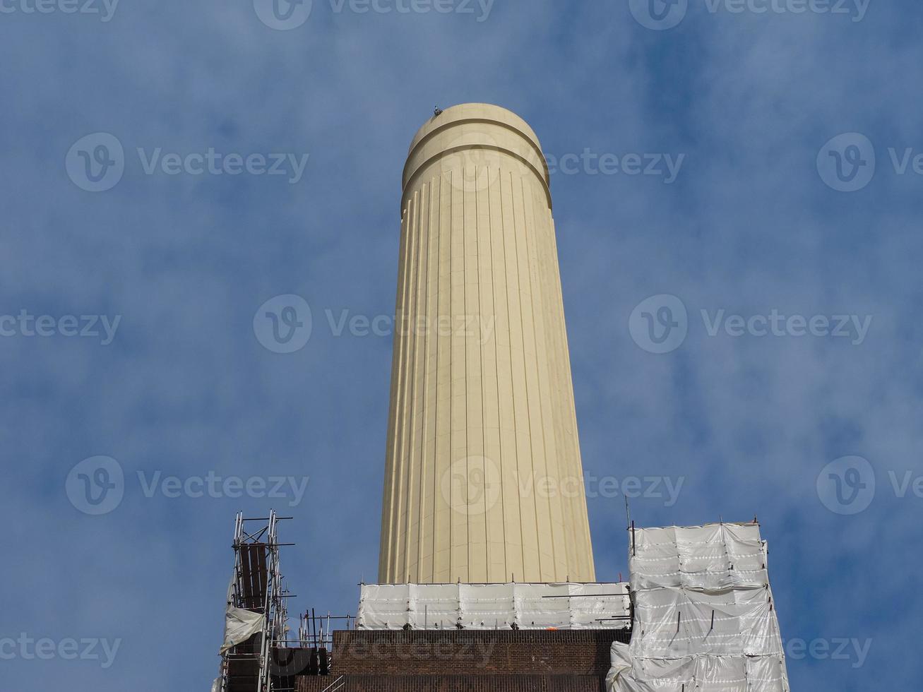 Schornstein des Battersea-Kraftwerks in London foto