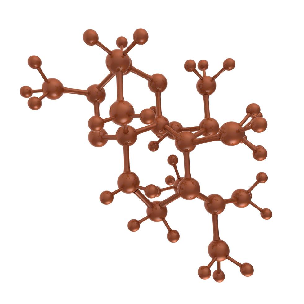 Molekül weiß 3d auf weißem Hintergrund foto