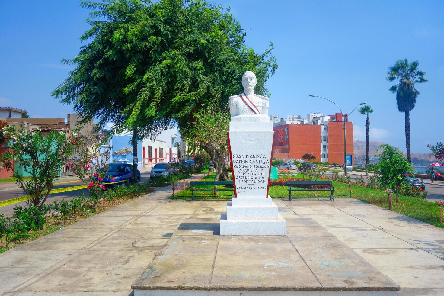 Statue des Politikers Ramon Castilla, Ex-Präsident von Peru in Barranco foto