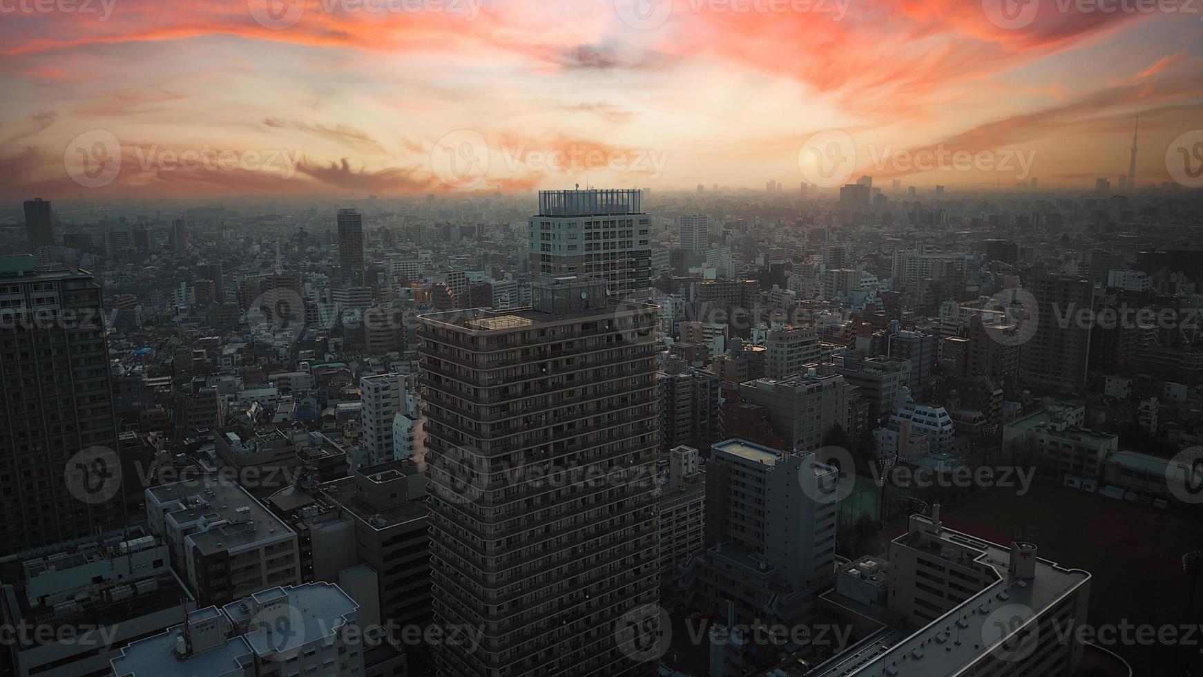 Bezirk Ikebukuro. luftaufnahme von ikebukuro stadt tokyo japan. foto