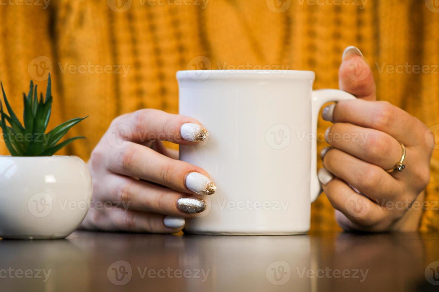 weiße Teetasse foto