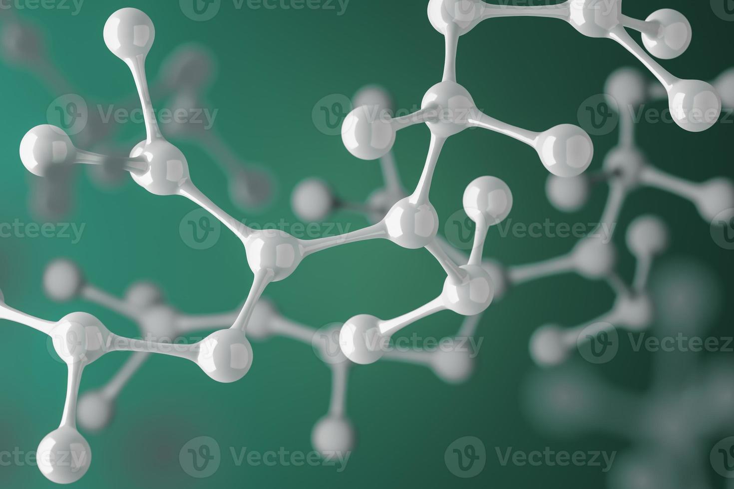 Molekülmodell, abstrakter Hintergrund für Wissenschaft oder Medizin. 3D-Rendering foto