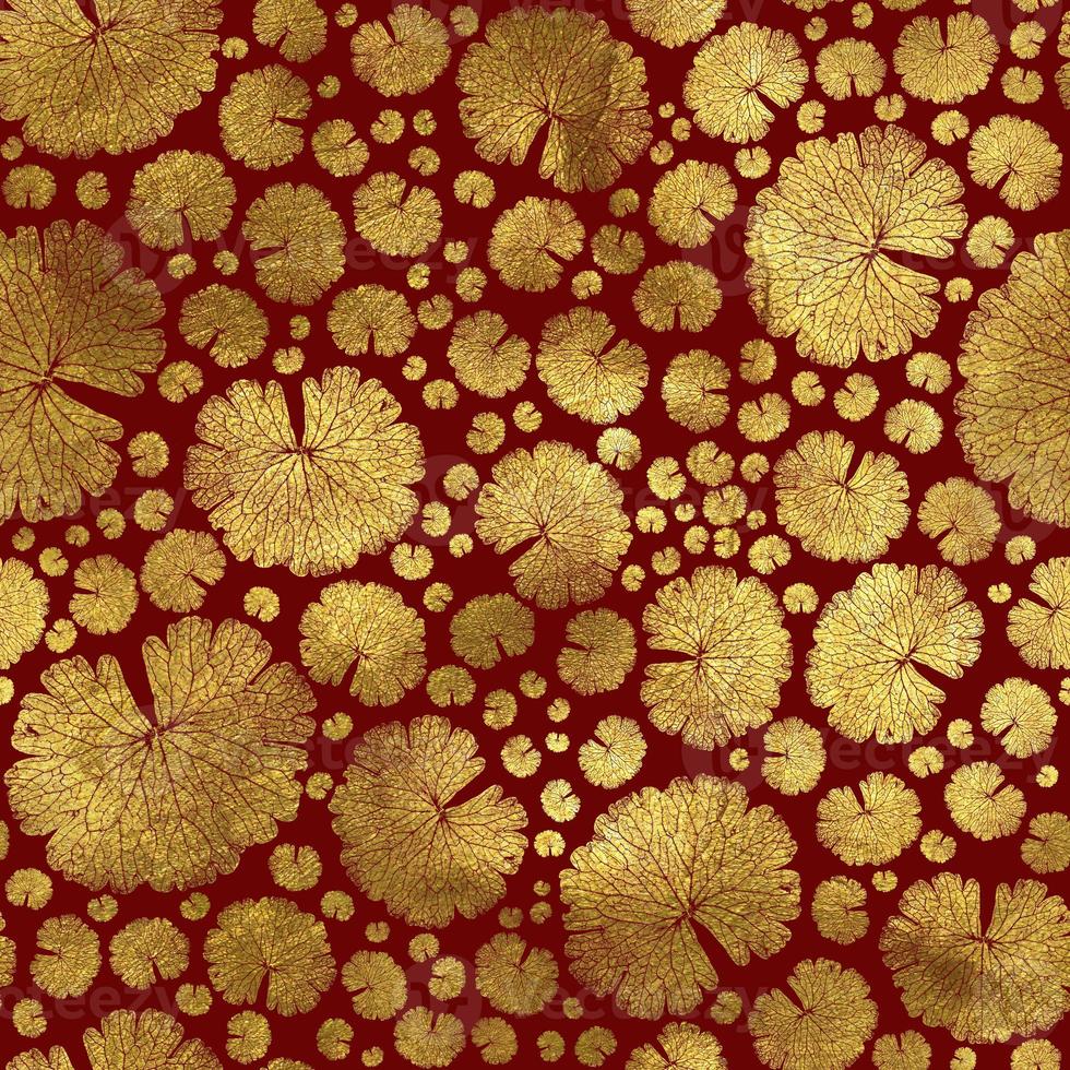 ausgefallenes abstraktes goldblumengartenrot foto