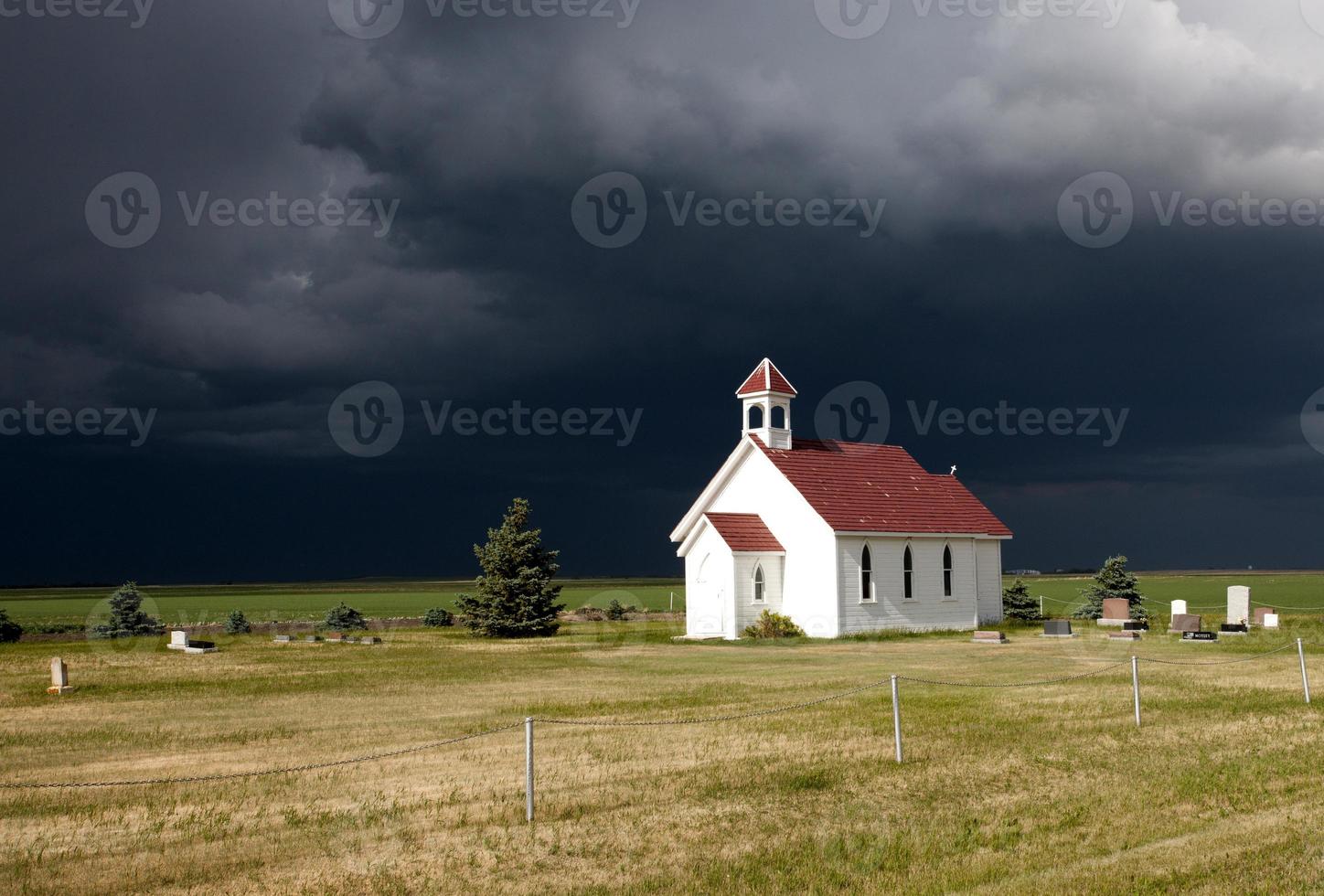 Gewitterwolken Saskatchewan Regenbogen foto