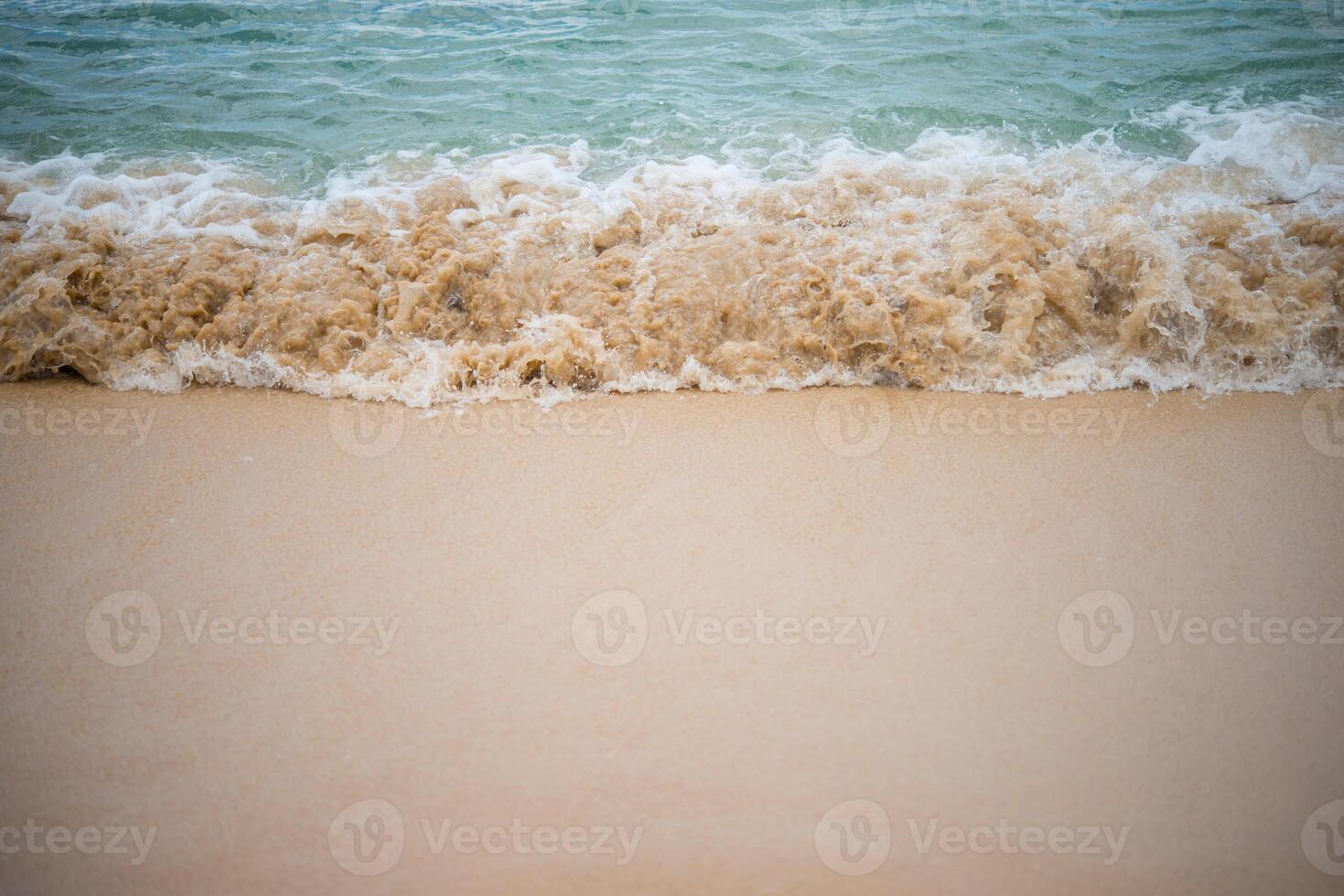 Meerblick Welle Sandstrand Hintergrund foto
