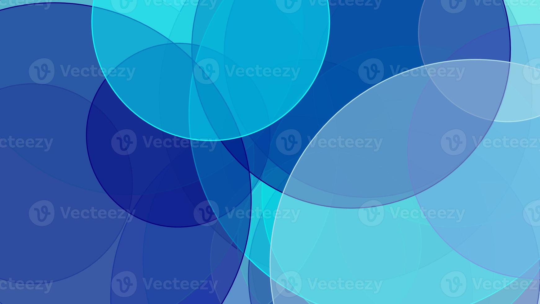 abstrakte blaue Kreise überlagern sich mit weißem Hintergrund foto