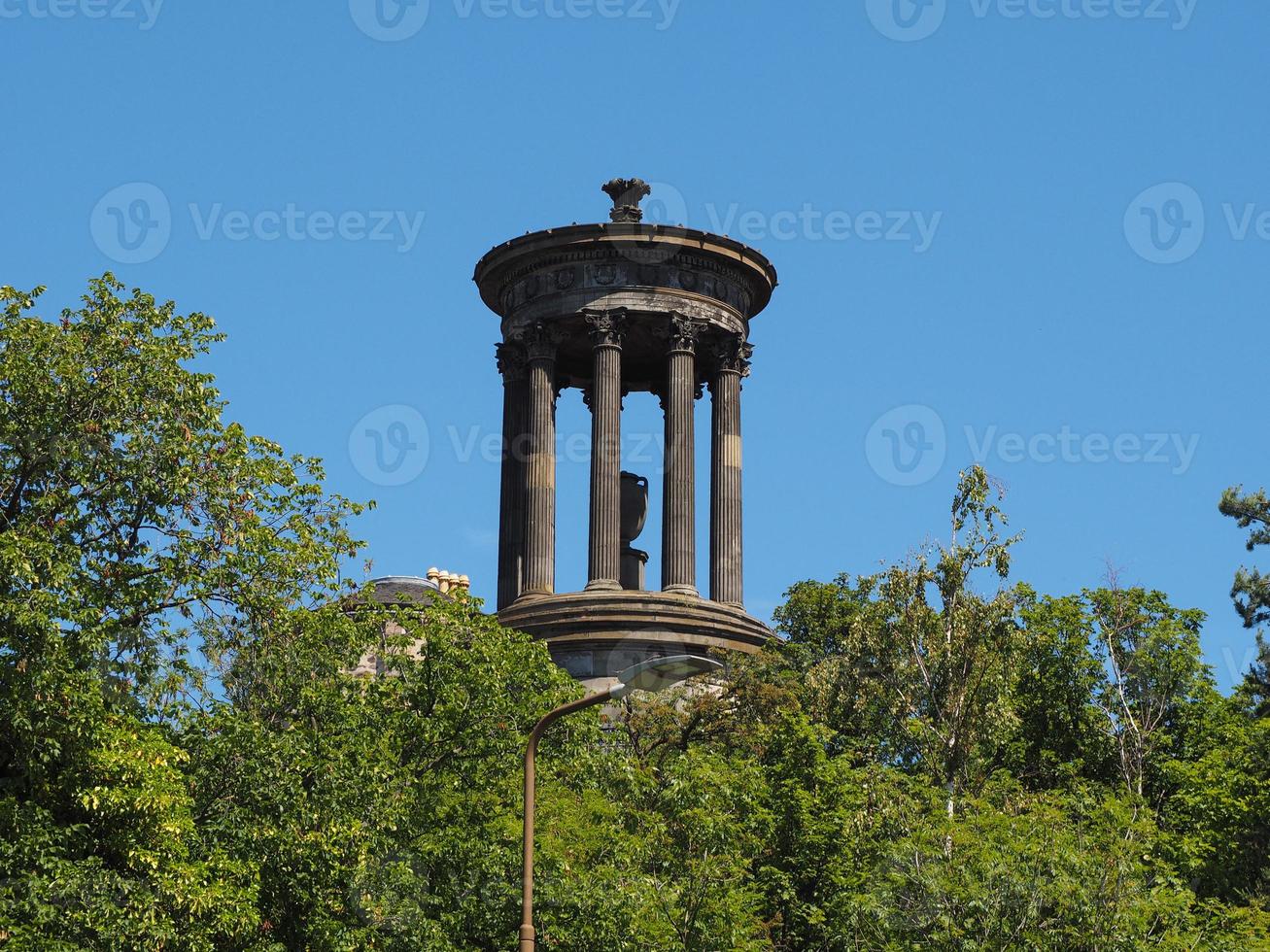 dugald steward monument auf dem calton hill in edinburgh foto