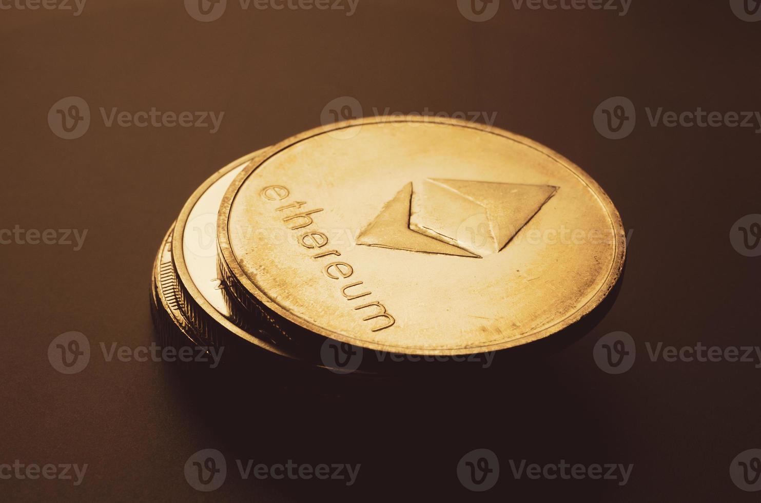 Ethereum-Kryptowährungsmünze foto