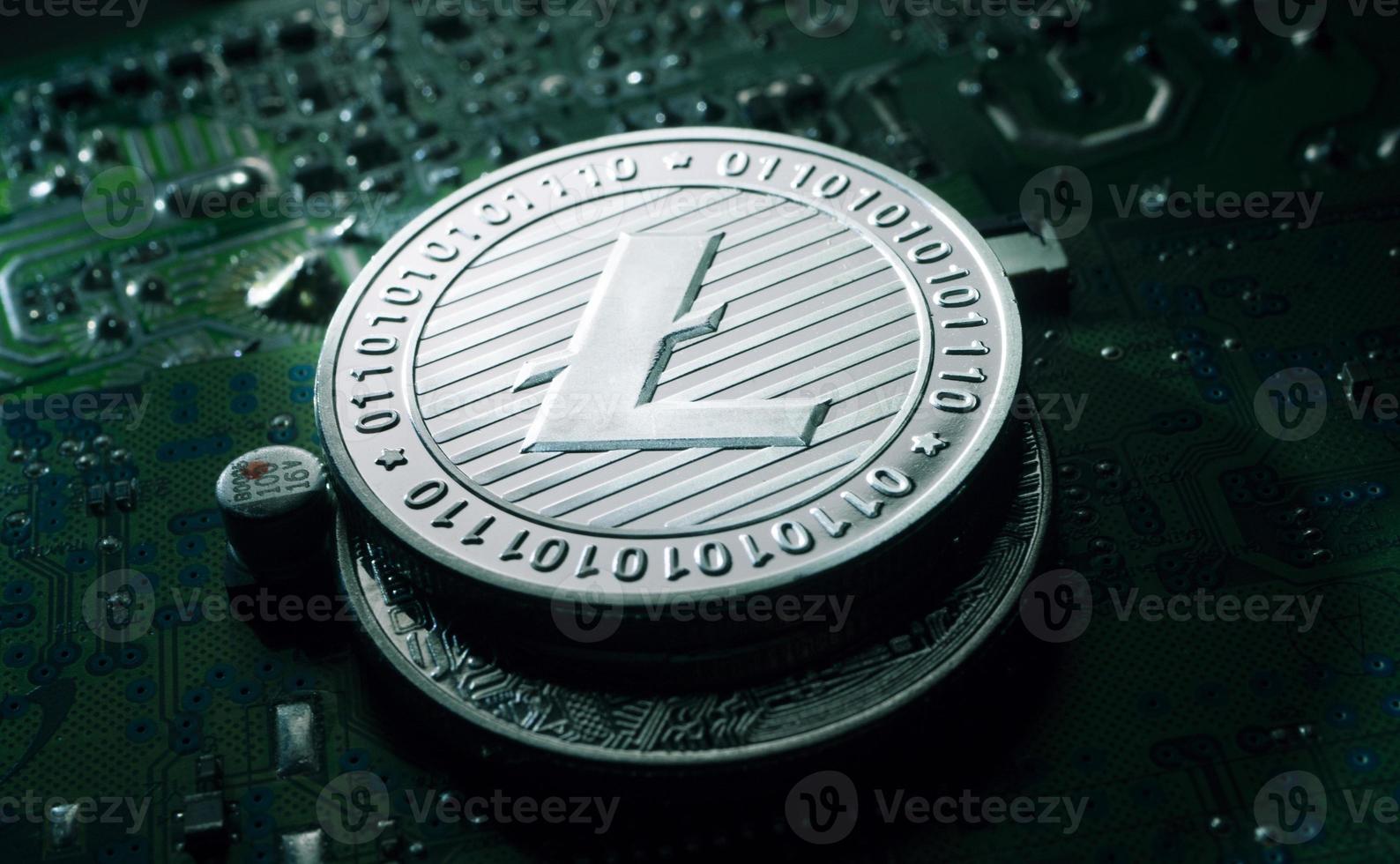 Litecoin digitale Kryptowährungsmünze foto