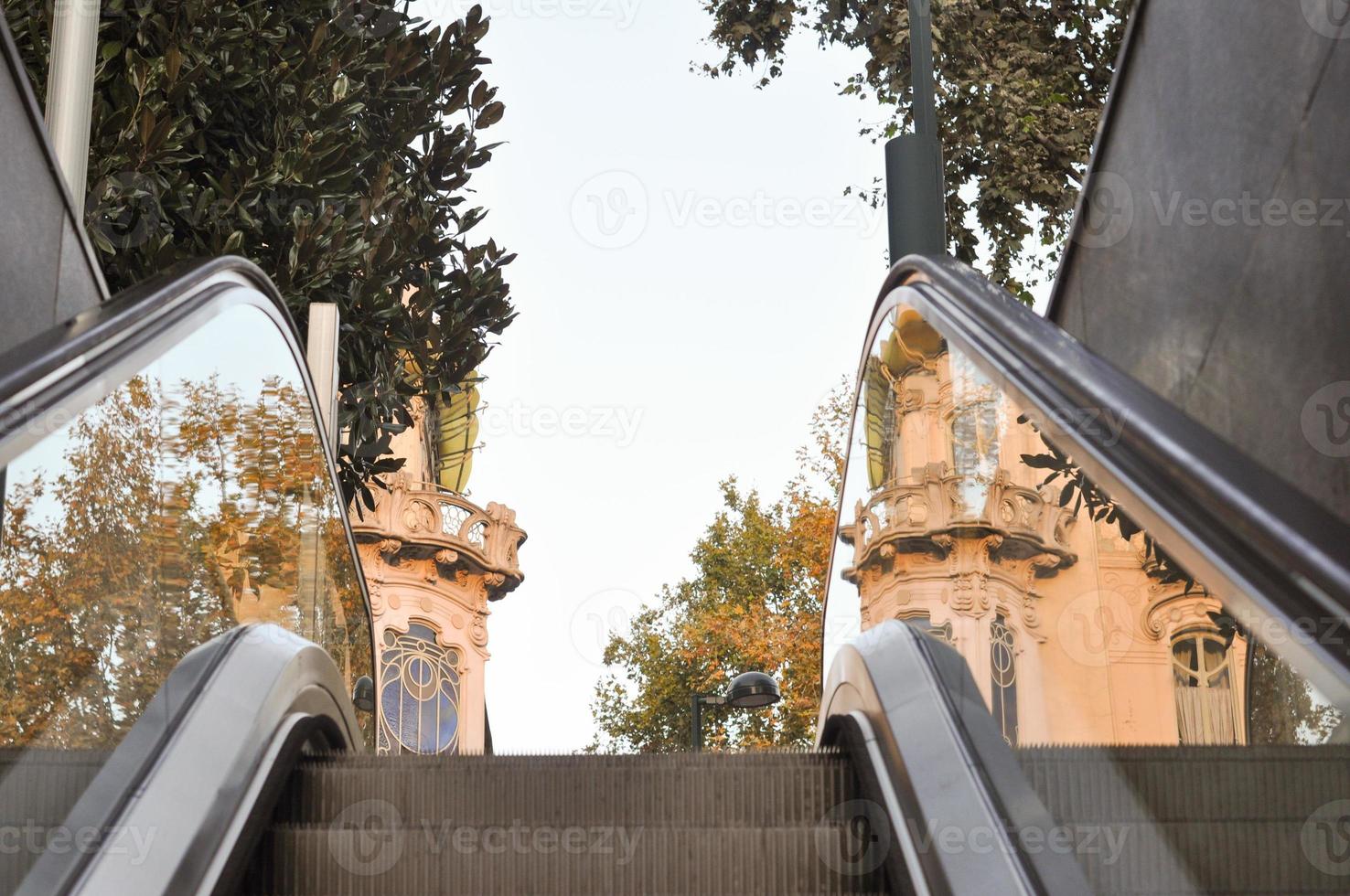 Detail der Rolltreppe foto