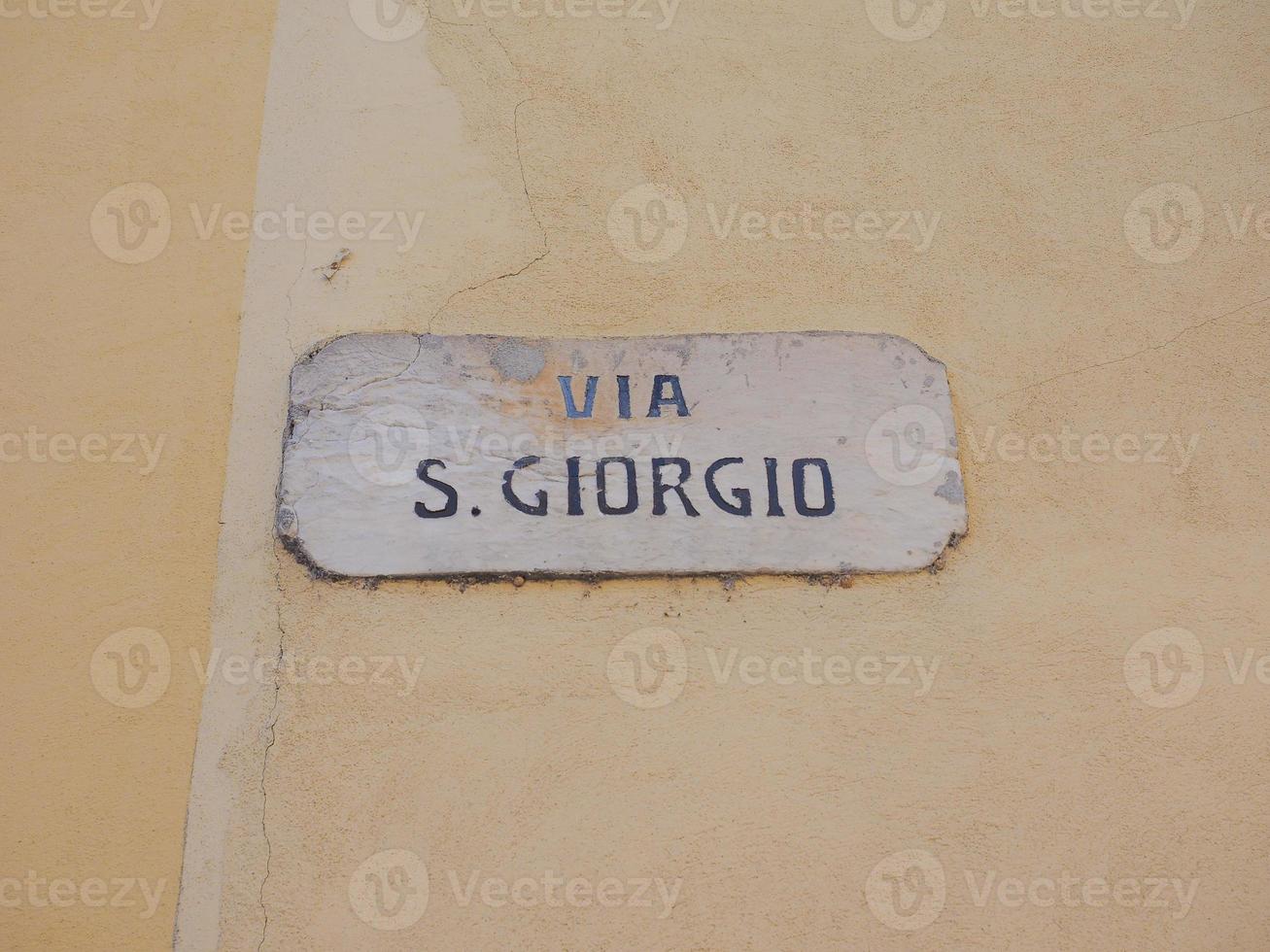 via san giorgio straßenschild foto