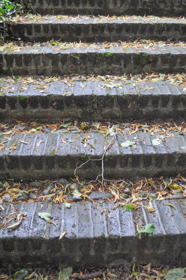 Detail der Stufen einer Treppe foto