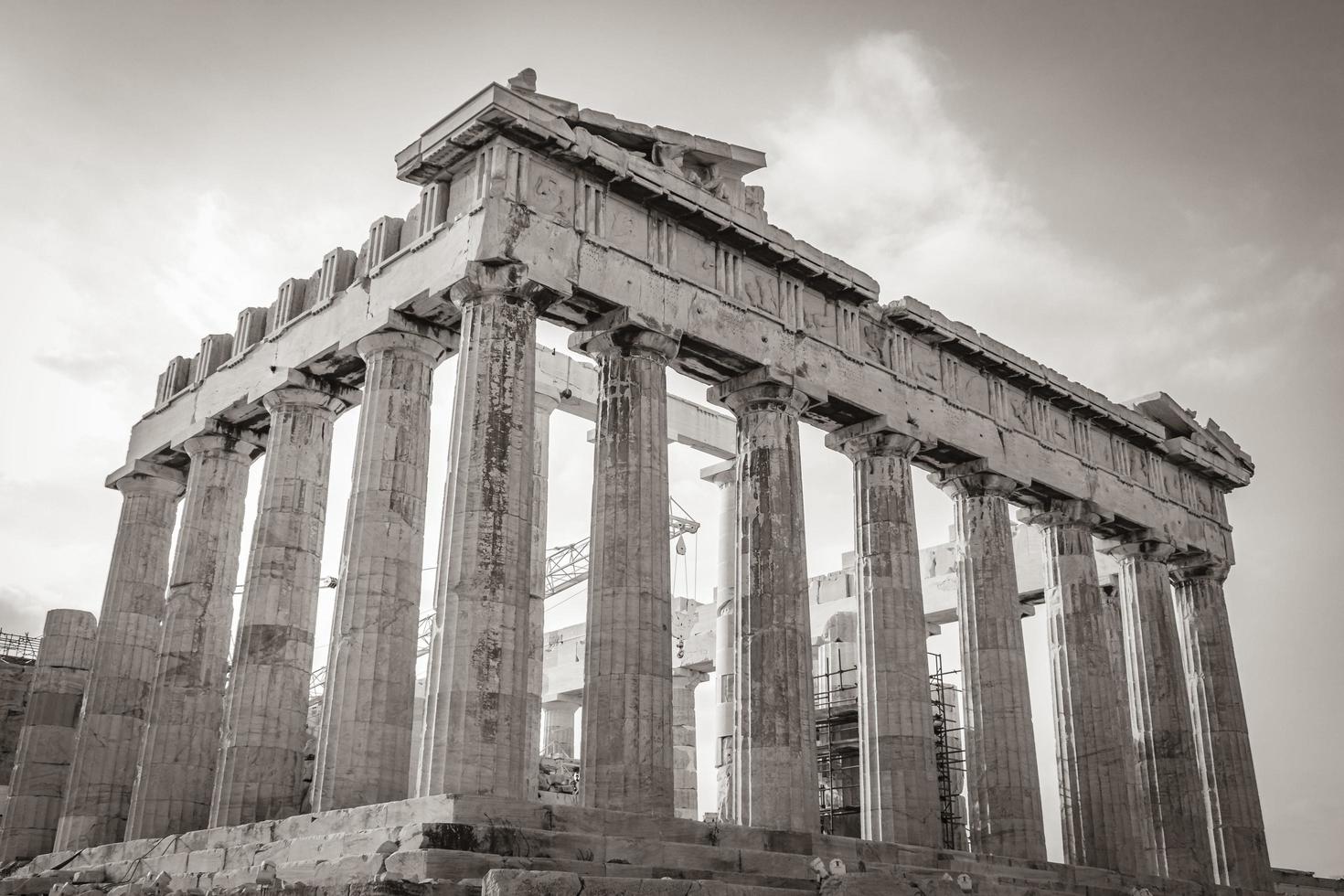 athen griechenland 04. oktober 2018 akropolis von athen ruinen parthenon griechenland hauptstadt athen in griechenland. foto