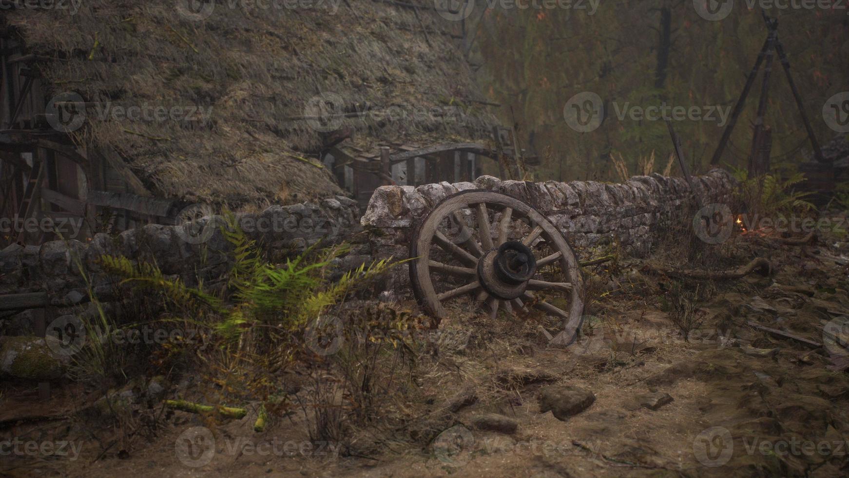 altes Holzdorf auf dem Land foto