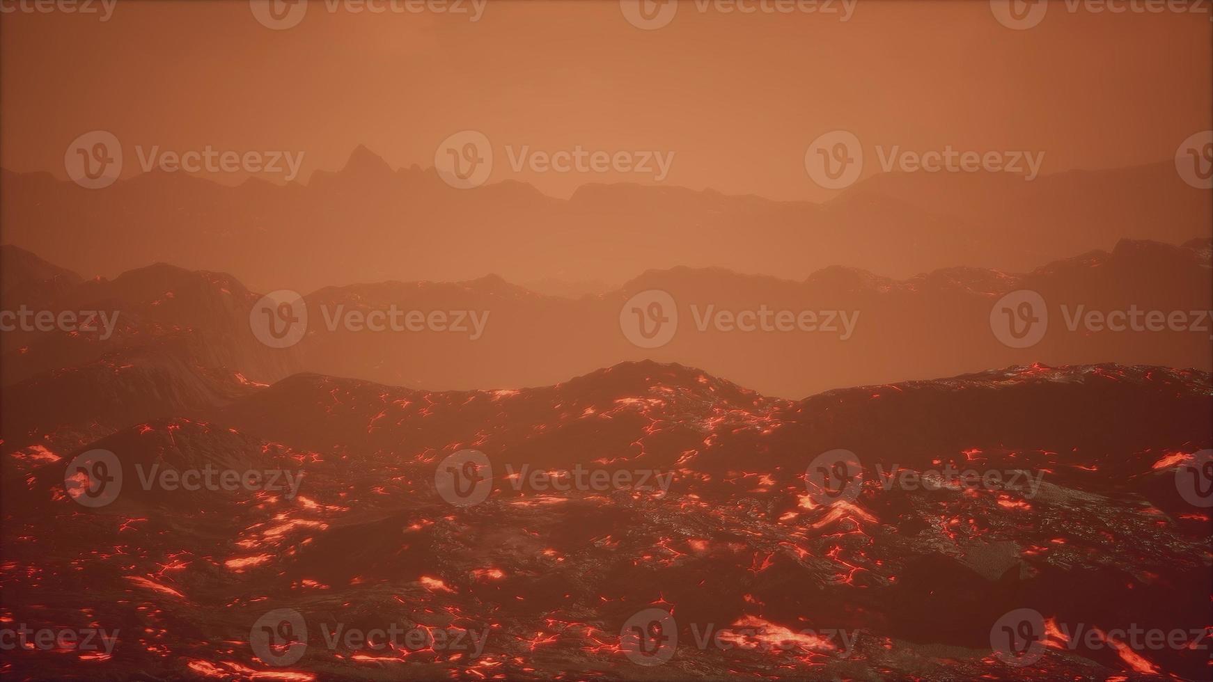 Nahaufnahme eines Lavastroms des Vulkans auf Hawaii foto