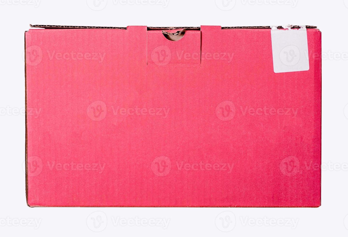 rosa Karton auf weißem Hintergrund. foto