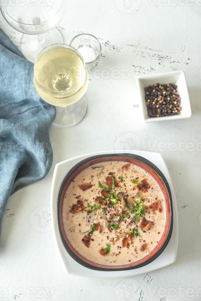 Schüssel Muschelsuppe foto