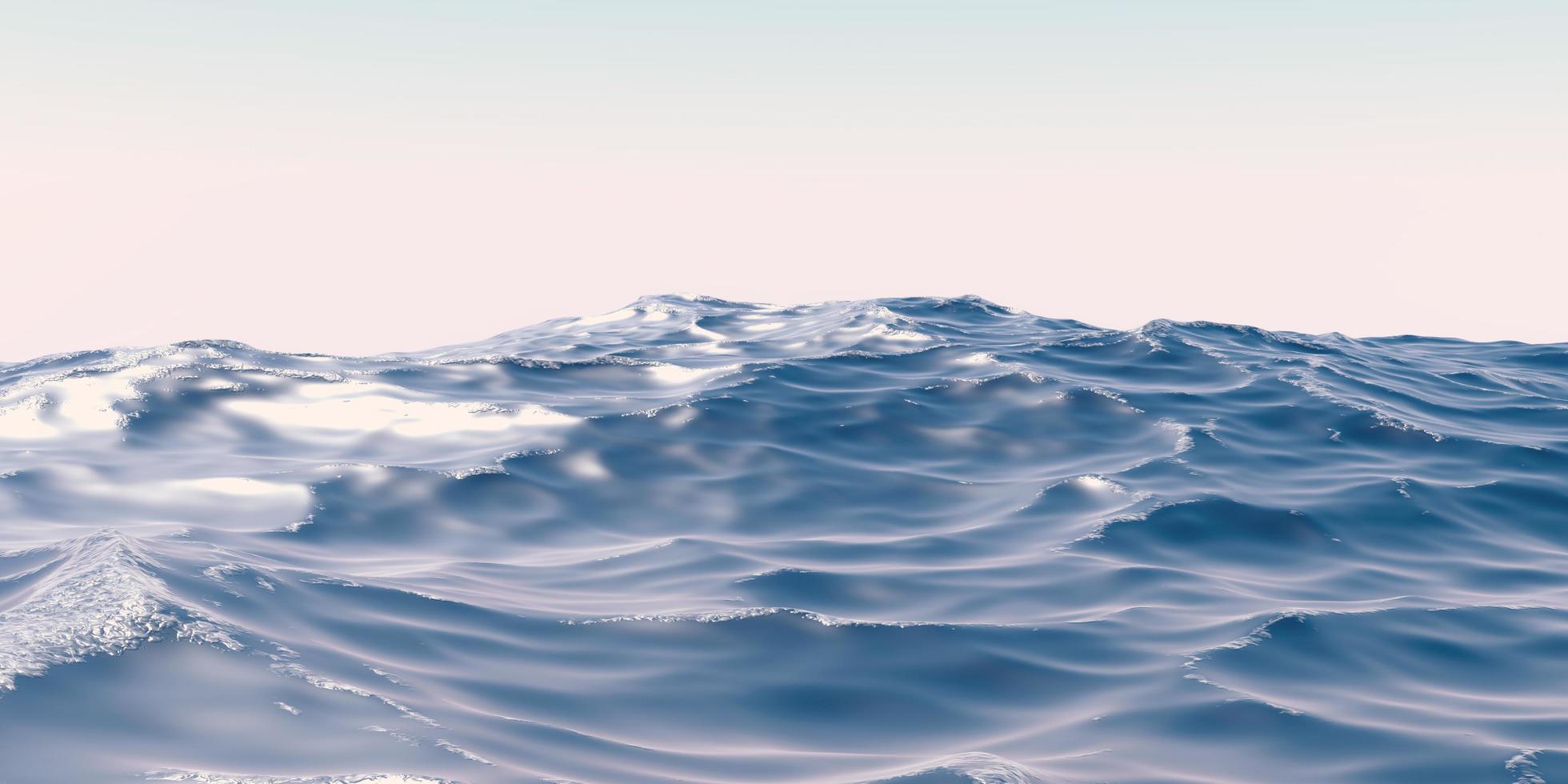 Meeresoberfläche Luftaufnahme Meereswelle Hintergrund abstrakte Meeresbewegung 3D-Darstellung foto