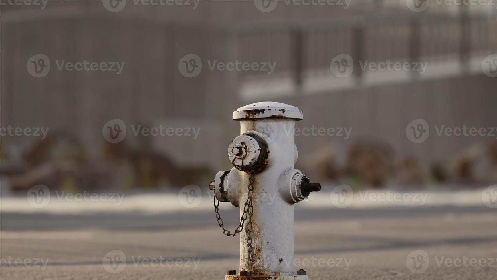 rostiger hydrant am sonnigen tag foto