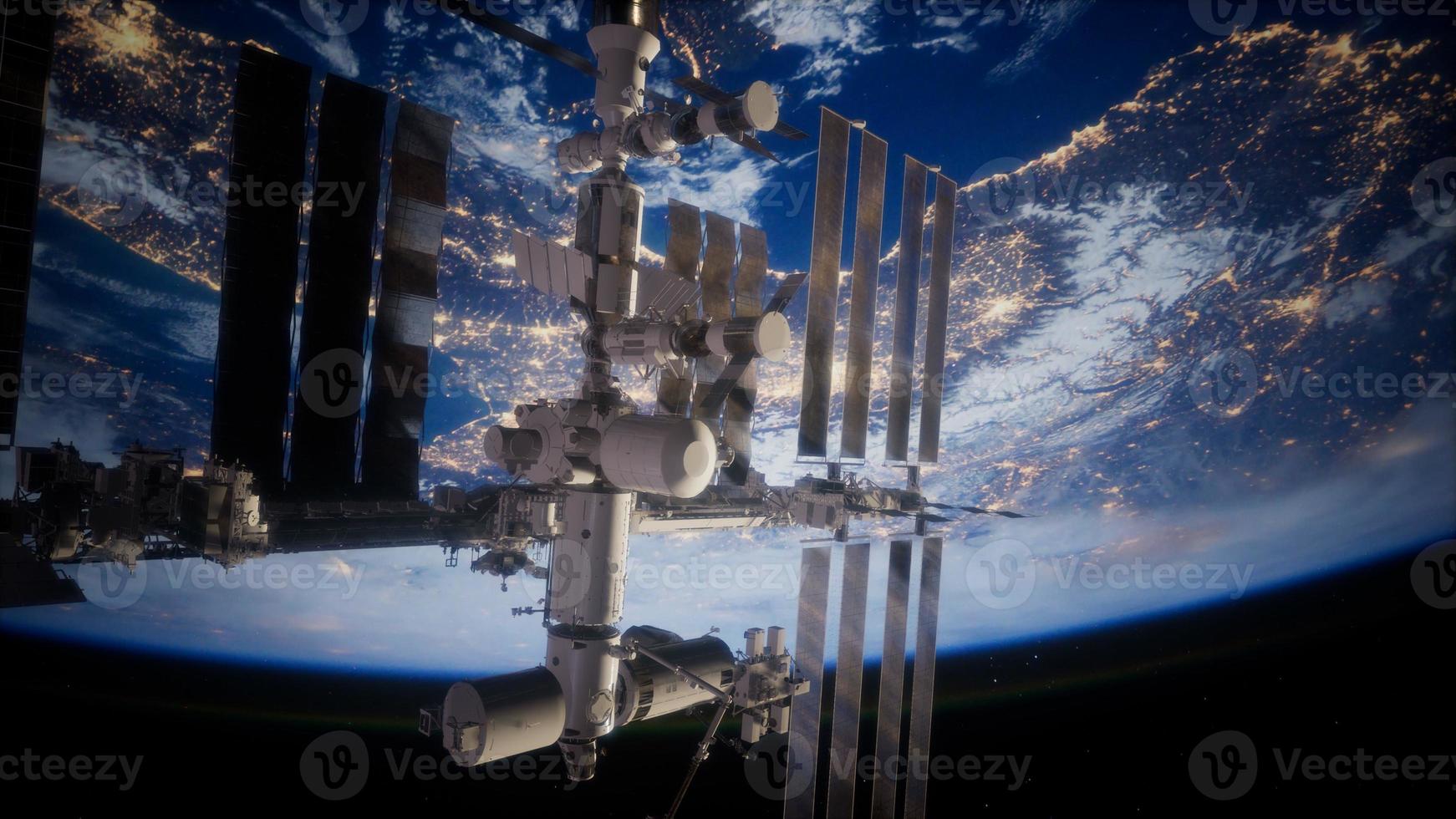 erd- und weltraumstation iss foto