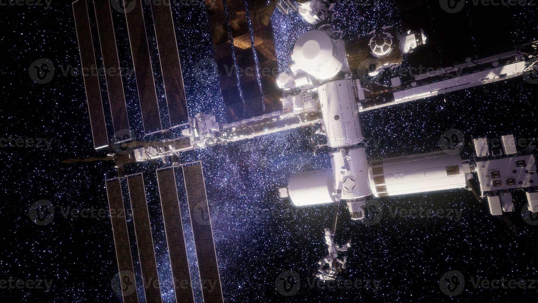 Internationale Raumstation im Weltraum foto