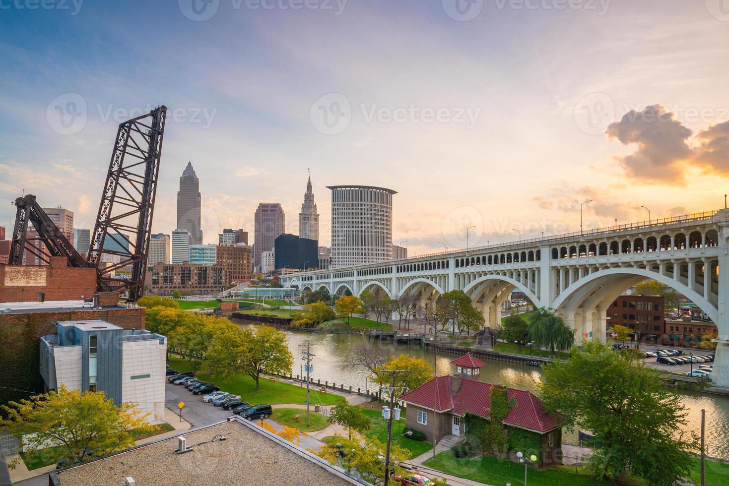 Blick auf die Innenstadt von Cleveland foto