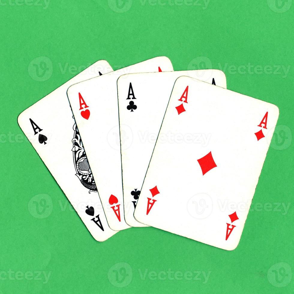 Poker der Asse Karten foto