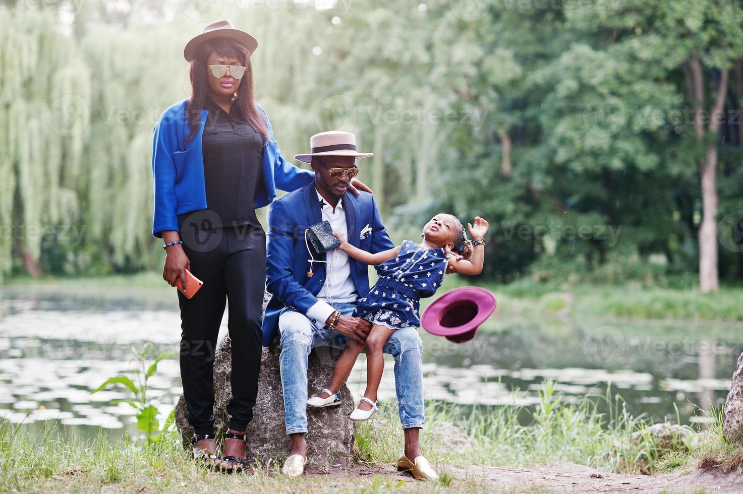 stilvolle und reiche afroamerikanische Familie foto