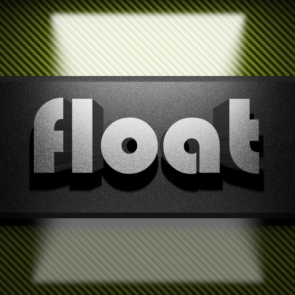 Float Word of Iron on Carbon foto