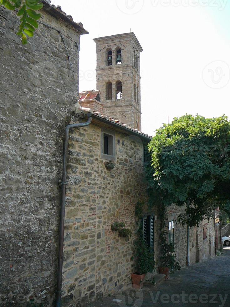 Blick auf die Stadt Cortona foto