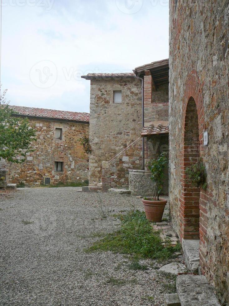 Blick auf Vignoni in der Toskana, Italien foto