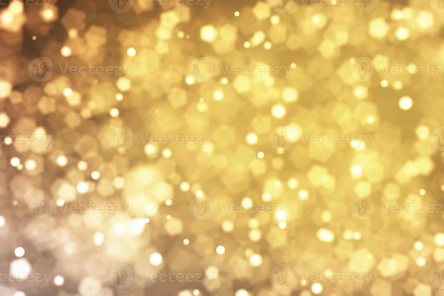 festlicher goldener leuchtender Hintergrund abstrakte leuchtende Bokeh-Lichter, 3D-Darstellung foto