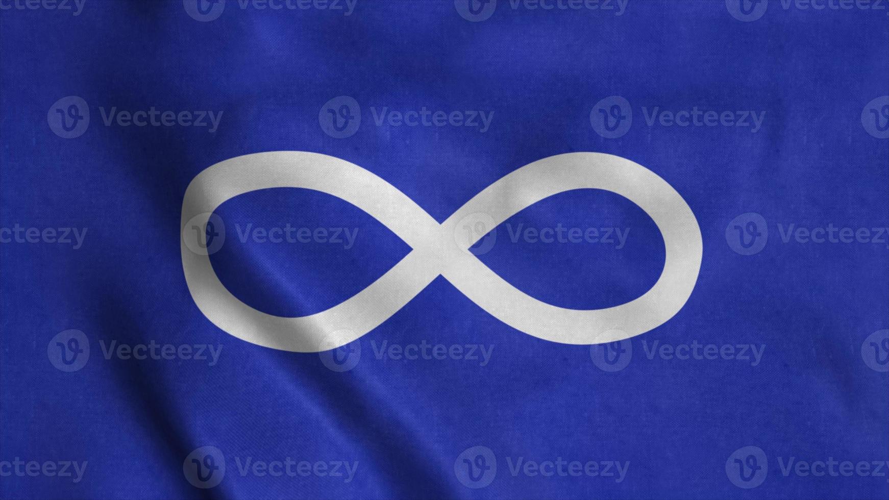 metis blaue indische flagge, die im wind weht. realistischer flaggenhintergrund. 3D-Darstellung foto