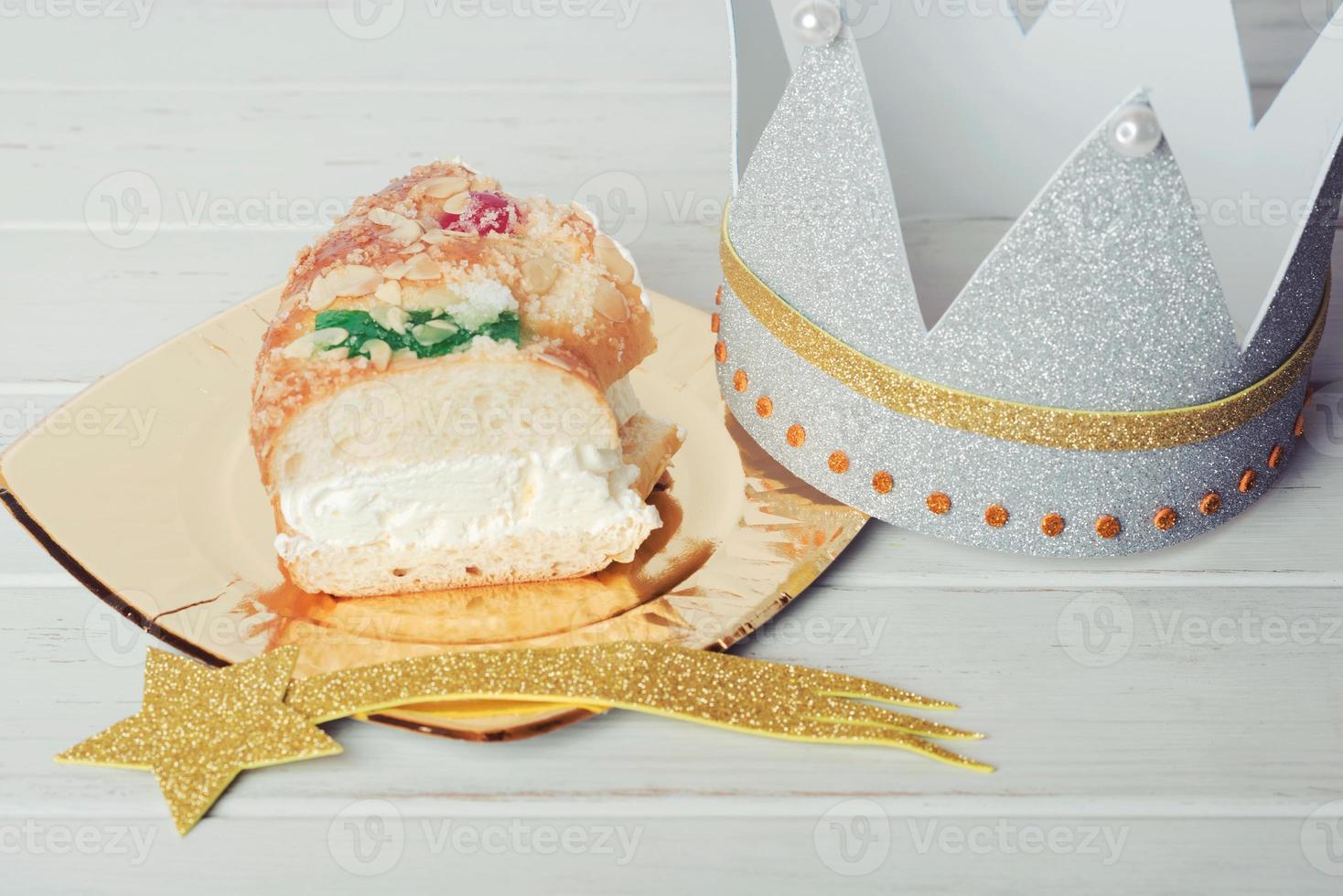 Königskuchen oder Roscon de Reyes foto