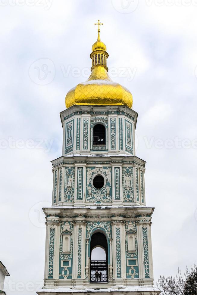 glockenturm der st. sophia-kathedrale in kiew, ukraine, europa foto