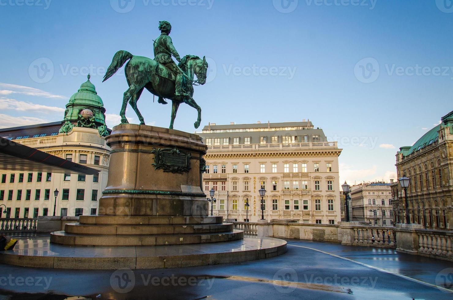 Reiterstatue Erzherzog Albrecht, Herzog von Teschen, Wien, Österreich foto