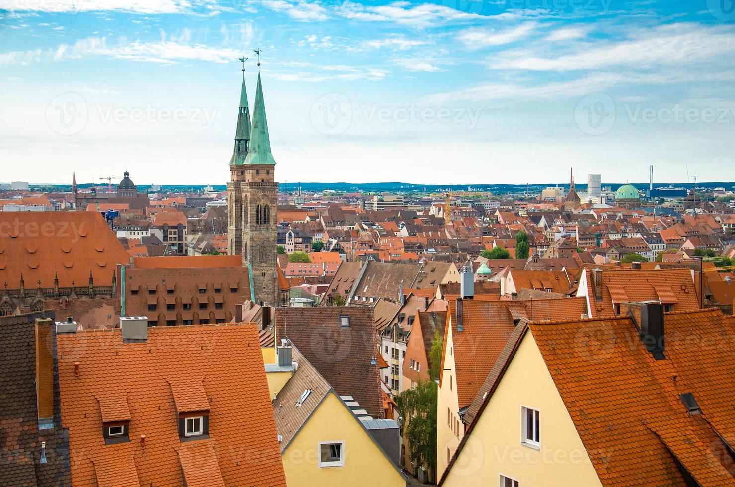 Panoramablick auf die historische Altstadt von Nürnberg Nürnberg, Deutschland foto