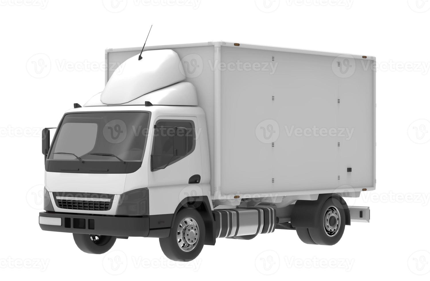 lkw isolierte van-vorlage 3d-illustrationsrendering foto