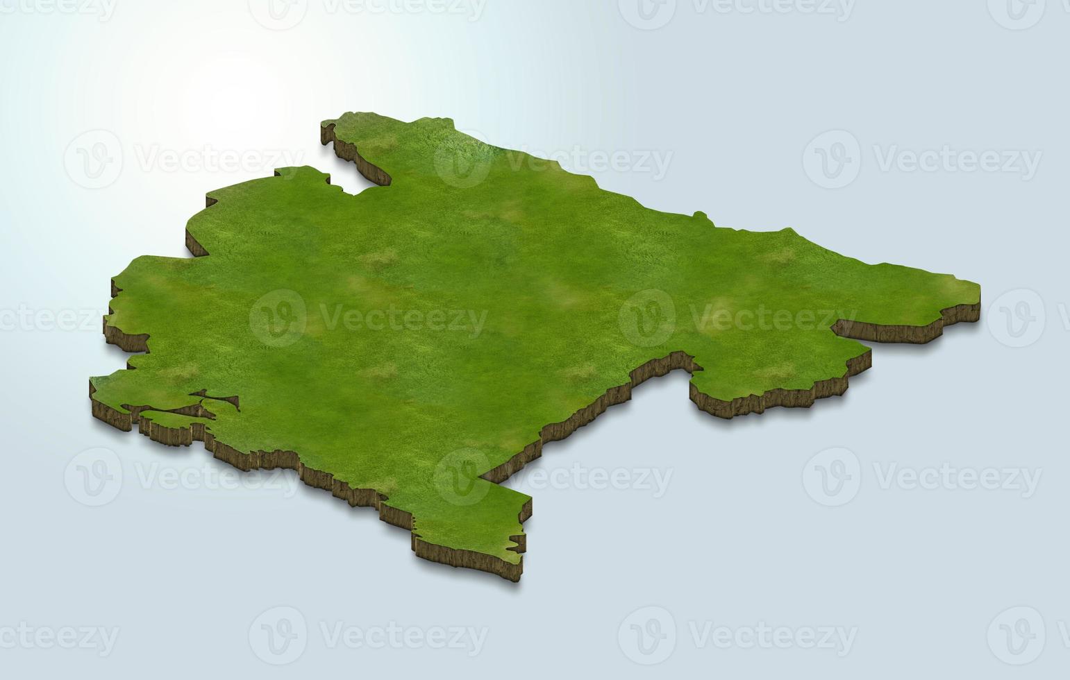 3D-Kartendarstellung von Montenegro foto