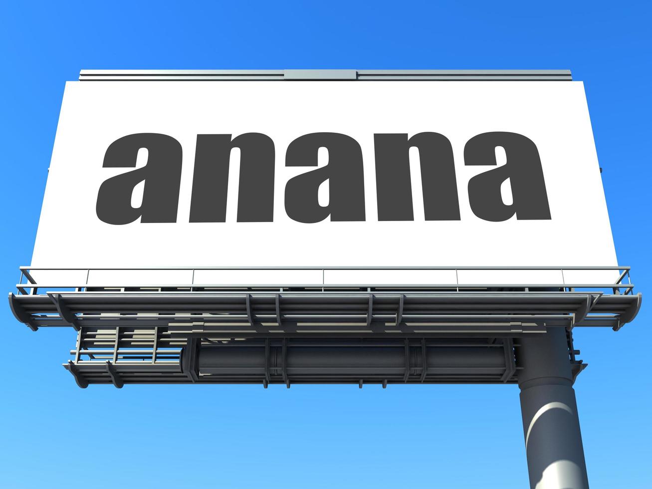 Anana-Wort auf Plakatwand foto