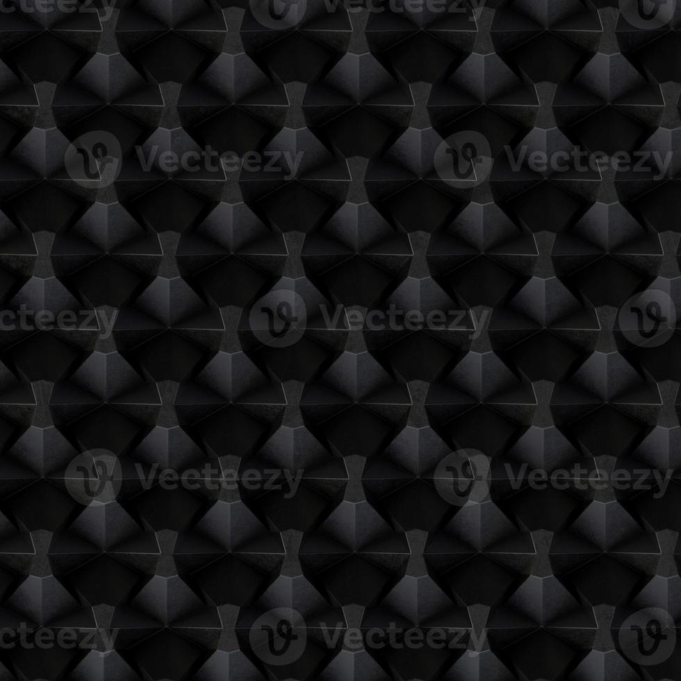 abstrakte dunkelschwarze Metallluxusstahlplattenbeschaffenheit mit geometrischem futuristischem glänzendem Metallmuster auf dunklem Schwarzem. foto