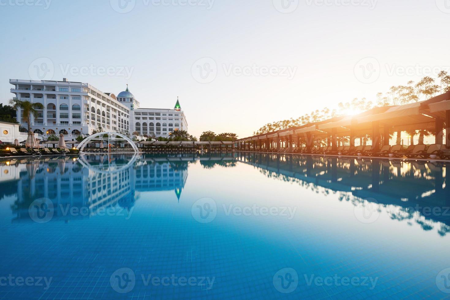 Typ Unterhaltungskomplex. das beliebte Resort mit Pools und Wasserparks in der Türkei mit mehr als 5 Millionen Besuchern pro Jahr. foto